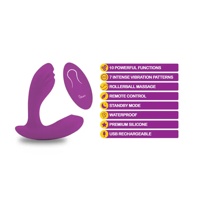 Viben Female Sex Toys | Epiphany - Rollerball Clitoral Massager - Berry Viben Female Sex Toys | Epiphany - Rollerball Clitoral Massager - Berry
