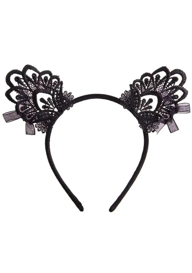 Leg Avenue Venice Lace Cat Ears with Organza Bows Leg Avenue Female Sex Toys Leg Avenue Venice Lace Cat Ears with Organza Bows Leg Avenue Female Sex Toys