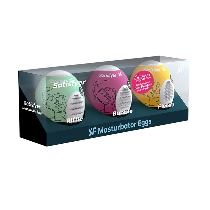 Satisfyer Masturbator Eggs Mixed 3 Pack 1 Set of 3 Stroker Sleeves Satisfyer Male Sex Toys Satisfyer Masturbator Eggs Mixed 3 Pack 1 Set of 3 Stroker Sleeves Satisfyer Male Sex Toys