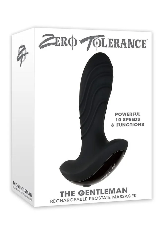 Zero Tolerance The Gentleman Rechargeable Silicone Vibrating Prostate Massager Zero Tolerance Anal