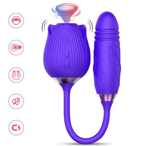 3ZToyBox Female Sex Toys Purple Rose With Dildo Limited Edition