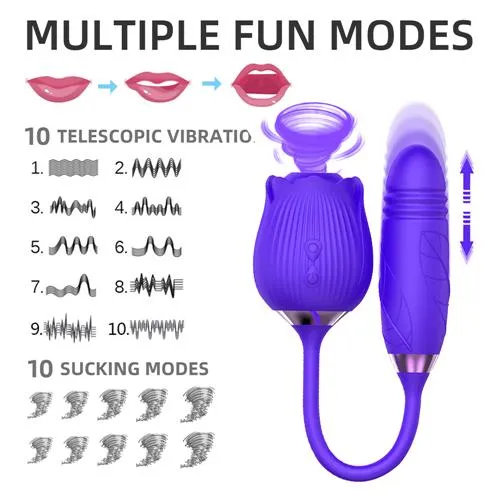 3ZToyBox Female Sex Toys Purple Rose With Dildo Limited Edition