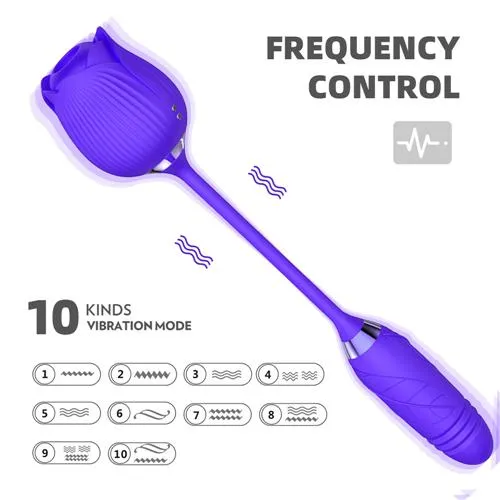 3ZToyBox Female Sex Toys Purple Rose With Dildo Limited Edition