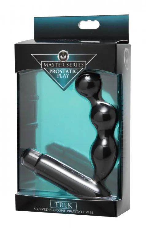 Master Series Prostatic Play Trek Curved Silicone Prostate Vibrator XR Brands Anal