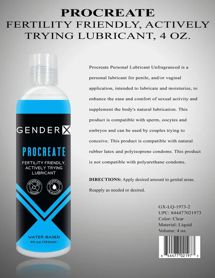 Anal Gender X Procreate 4 Oz Evolved Novelties