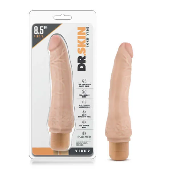 Blush Novelties Vibrators Blush Novelties Dr Skin Vibe 7 Realistic 85 Waterproof Vibrator for Beginners Blush Novelties Vibrators Blush Novelties Dr Skin Vibe 7 Realistic 85 Waterproof Vibrator for Beginners