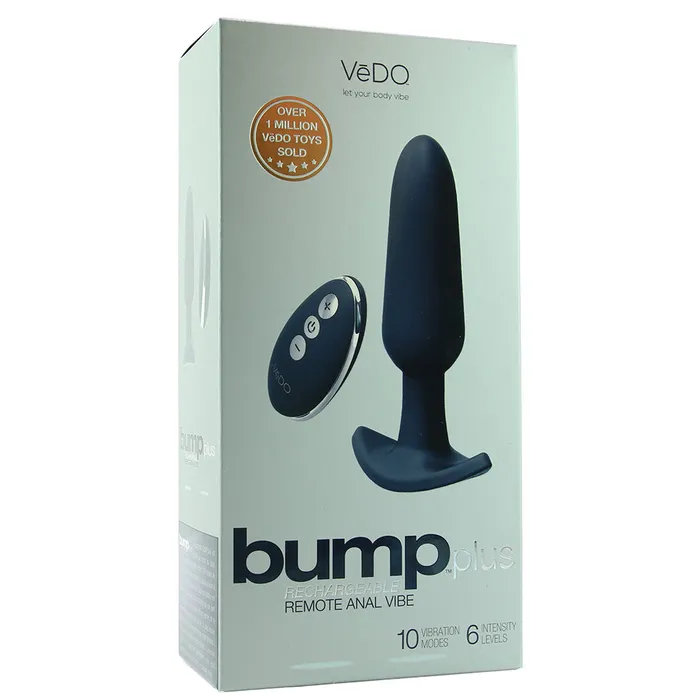 Bump Plus Remote Anal Vibe in Just Black VeDO Anal Bump Plus Remote Anal Vibe in Just Black VeDO Anal