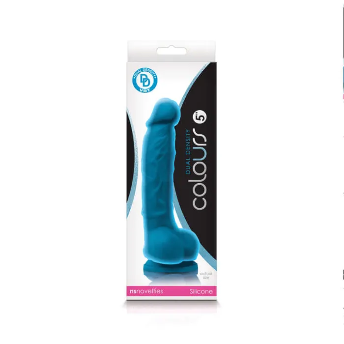 Experience Dreamy Pleasures with Colours Dual Density 5Inch Blue Realistic Dildo NS Novelties Dildos Experience Dreamy Pleasures with Colours Dual Density 5Inch Blue Realistic Dildo NS Novelties Dildos