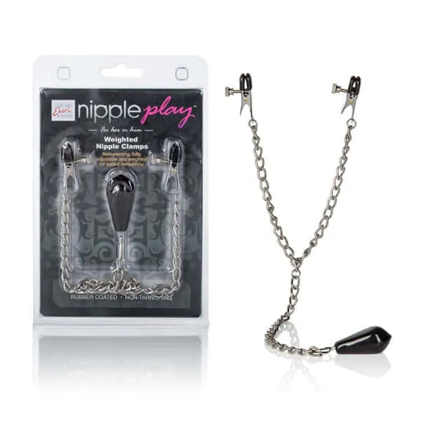 Female Sex Toys California Exotic Novelties Weighted Nipple Clamps with Adjustable Tension and Metal Chain NonPiercing PhthalateFree Female Sex Toys California Exotic Novelties Weighted Nipple Clamps with Adjustable Tension and Metal Chain NonPiercing PhthalateFree