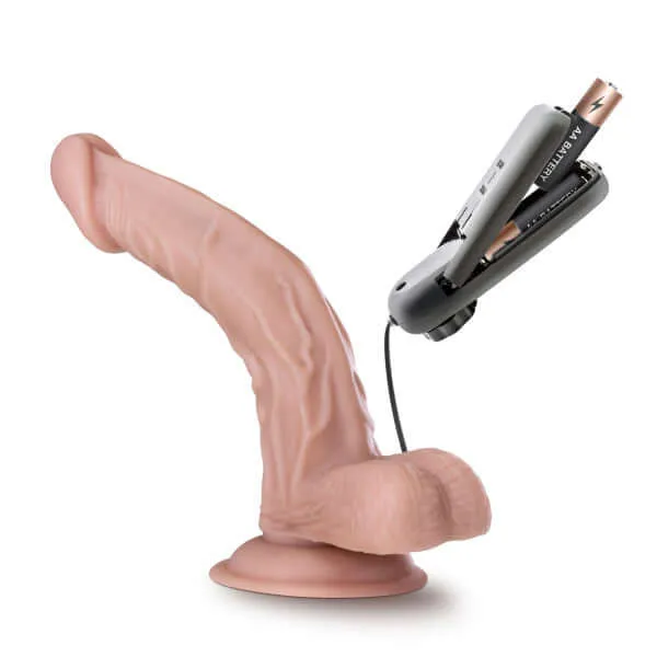 Female Sex Toys Dr Skin Dr Sean 8 Vibrating Cock with Suction Cup Vanilla Beige Dildo Blush Novelties