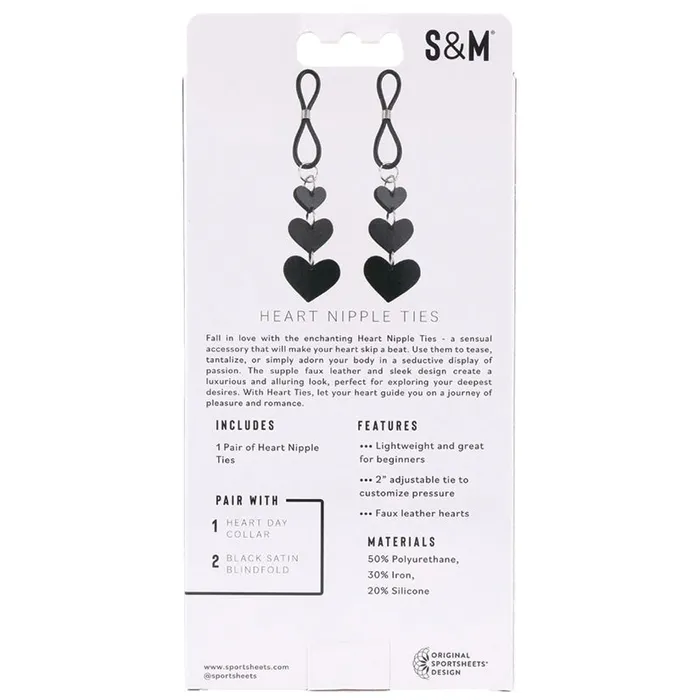 Female Sex Toys SPORTSHEETS SM Heart Nipple Ties
