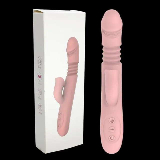Female Sex Toys Vibratoy Shop Rabbit Vibrator with Tongue Sucker