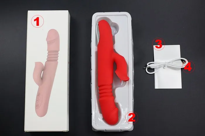 Female Sex Toys Vibratoy Shop Rabbit Vibrator with Tongue Sucker