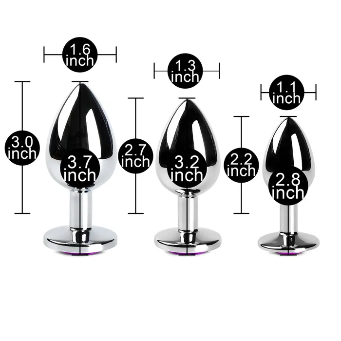 Male Sex Toys Metal Anal Plug Jewel GHETTOFF Male Sex Toys Metal Anal Plug Jewel GHETTOFF