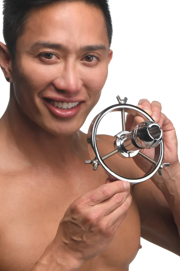 Male Sex Toys XR Brands Master Series Forced Spread Stainless Steel Anal Explorer