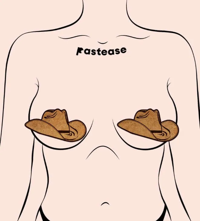Nipple Clitoral Toys Pastease Wild West Brown Suede Cowboy Hat Nipple Pasties by Pastease Nipple Clitoral Toys Pastease Wild West Brown Suede Cowboy Hat Nipple Pasties by Pastease