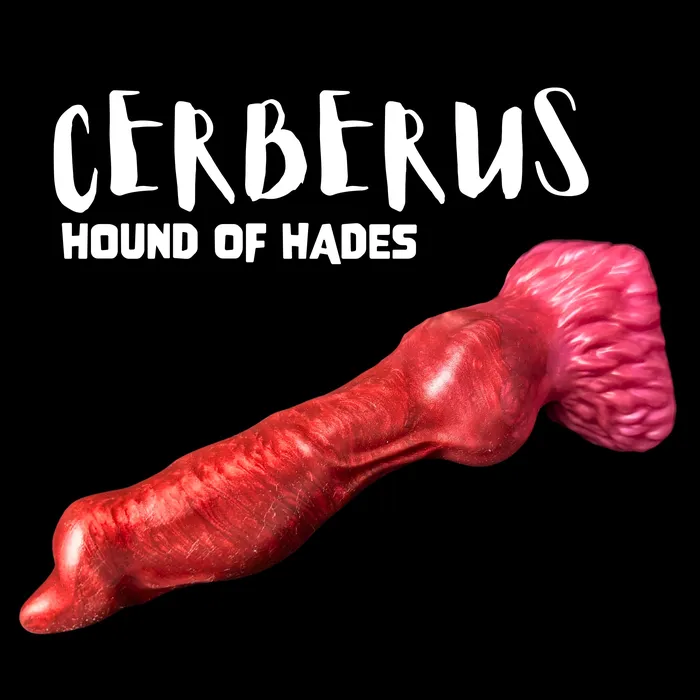 Anal Kreature Adult Toys Premade Medium Cerberus Split Valentine base Blood Red upper Classic Firmness Anal Kreature Adult Toys Premade Medium Cerberus Split Valentine base Blood Red upper Classic Firmness