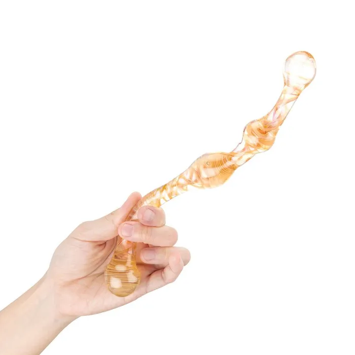 Dildos Gls Golden Orange Wand Artisanal Double Dildo
