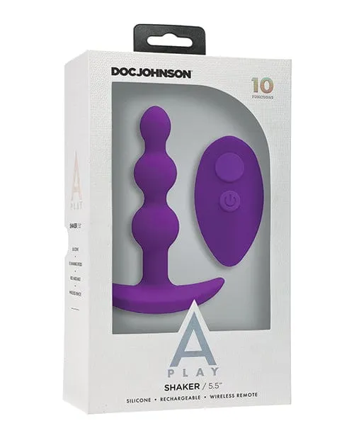 Doc Johnson Male Sex Toys A Play Shaker Rechargeable Silicone Anal Plug with Remote Doc Johnson Male Sex Toys A Play Shaker Rechargeable Silicone Anal Plug with Remote