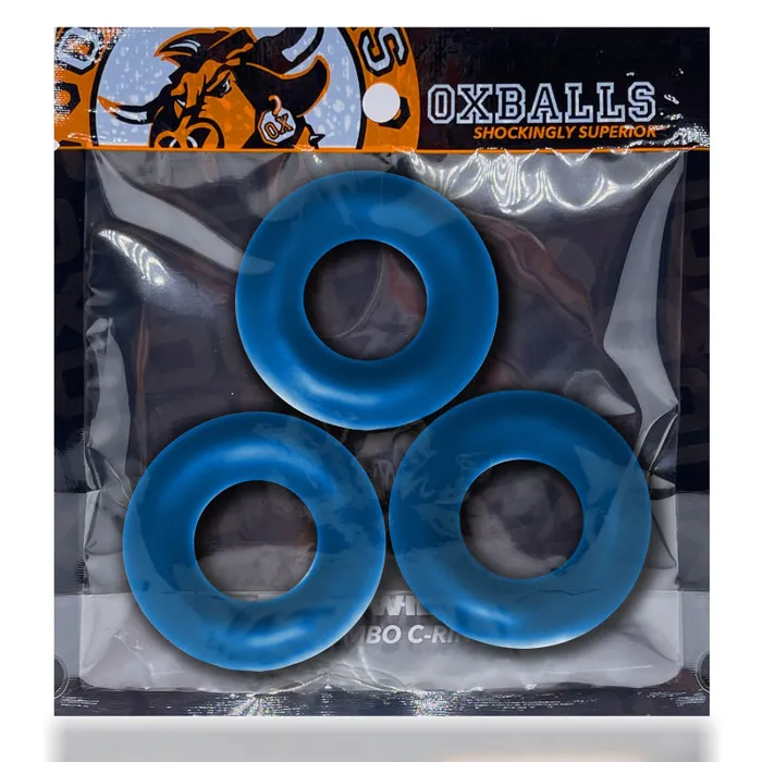Fat Willy 3Pack Jumbo CRings Space Blue Oxballs Vibrators