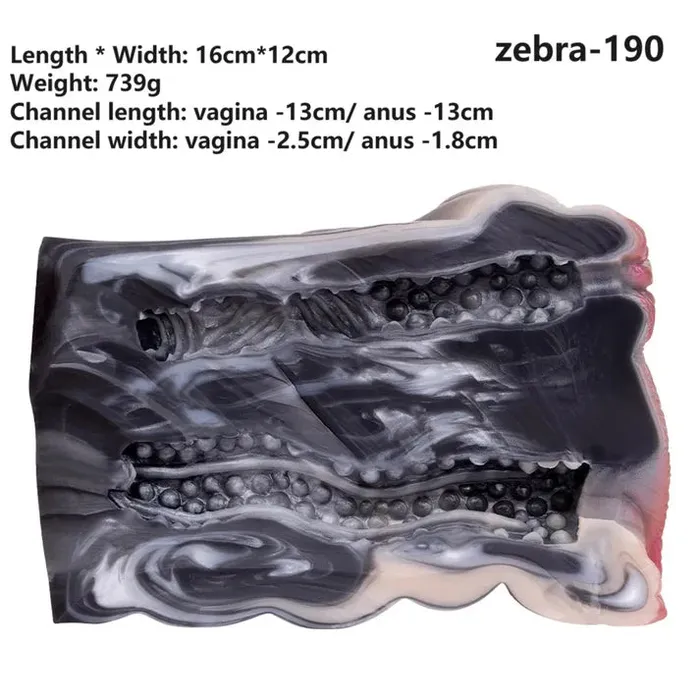 Male Sex Toys honeysx Zebra Animal Vagina Pocket Pussy Male Masturbator