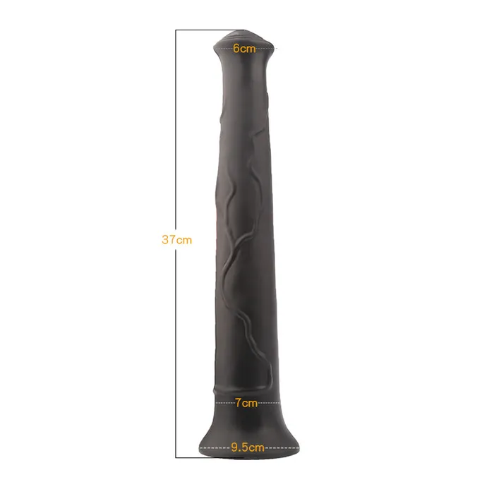 Yunman Dildos Yunman Pure Black Massive Horse Shaped Dildo