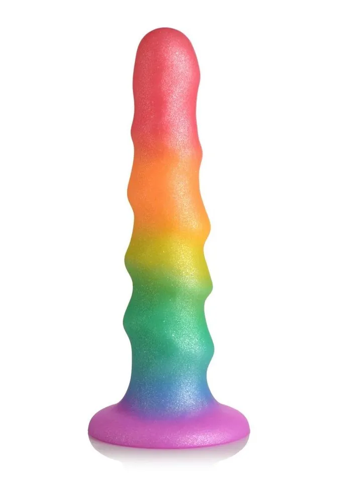 Dildos Simply Sweet Simply Sweet Zigzag Silicone Rainbow Dildo