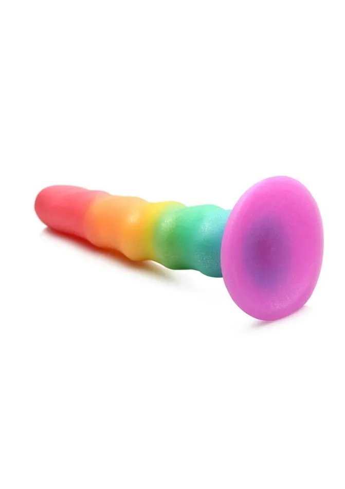 Dildos Simply Sweet Simply Sweet Zigzag Silicone Rainbow Dildo