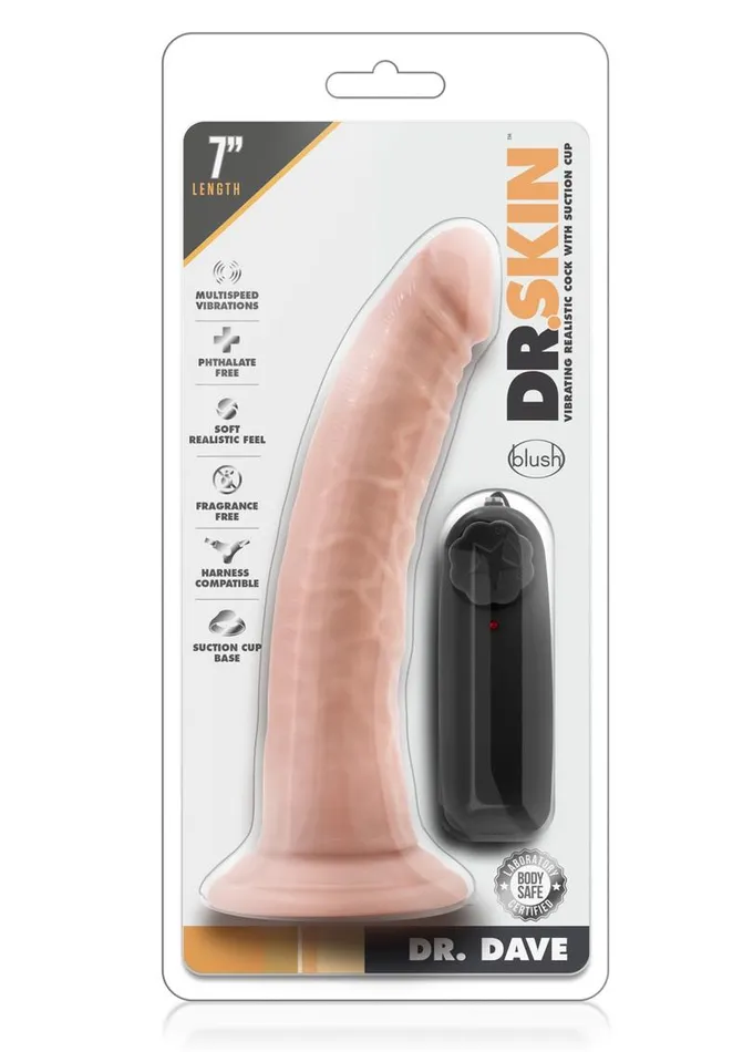 Dr Skin Female Sex Toys Dr Skin Dr Dave Vibrating Dildo with Suction Cup