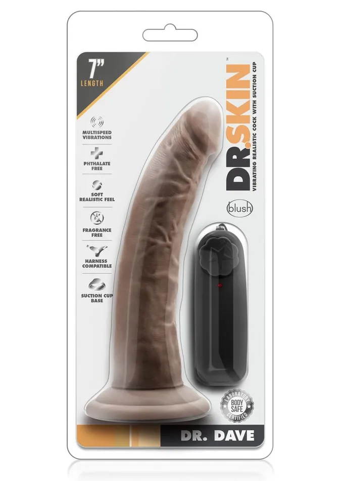 Dr Skin Female Sex Toys Dr Skin Dr Dave Vibrating Dildo with Suction Cup