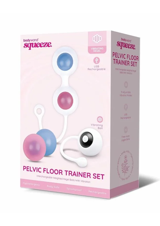 Female Sex Toys Bodywand Bodywand Squeeze Vibrating Silicone Rechargeable Pelvic Floor Trainer Set Weighted 1829g Female Sex Toys Bodywand Bodywand Squeeze Vibrating Silicone Rechargeable Pelvic Floor Trainer Set Weighted 1829g