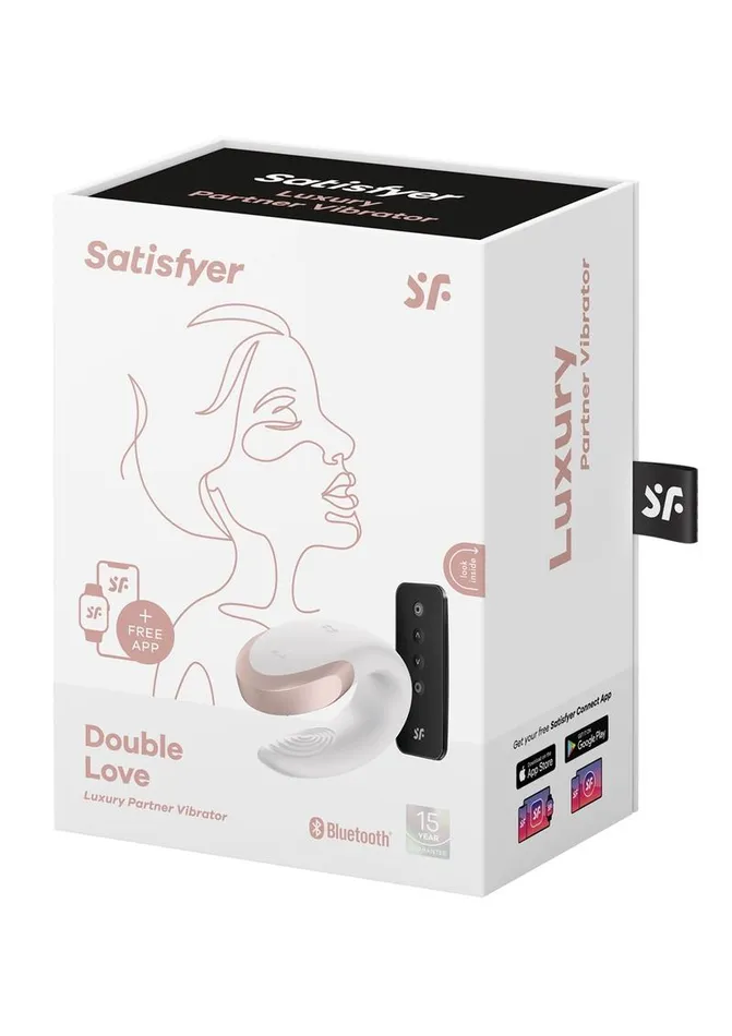 Female Sex Toys Satisfyer Satisfyer Double Love Silicone Rechargeable Dual Vibrator with Remote Control