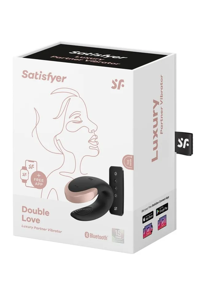 Female Sex Toys Satisfyer Satisfyer Double Love Silicone Rechargeable Dual Vibrator with Remote Control
