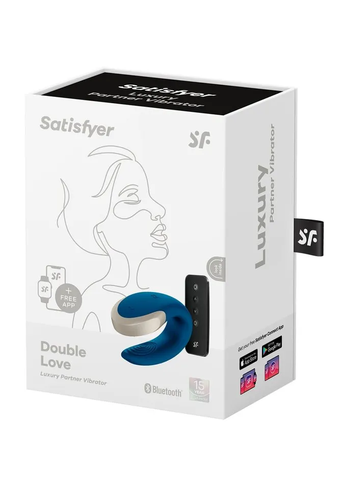 Female Sex Toys Satisfyer Satisfyer Double Love Silicone Rechargeable Dual Vibrator with Remote Control
