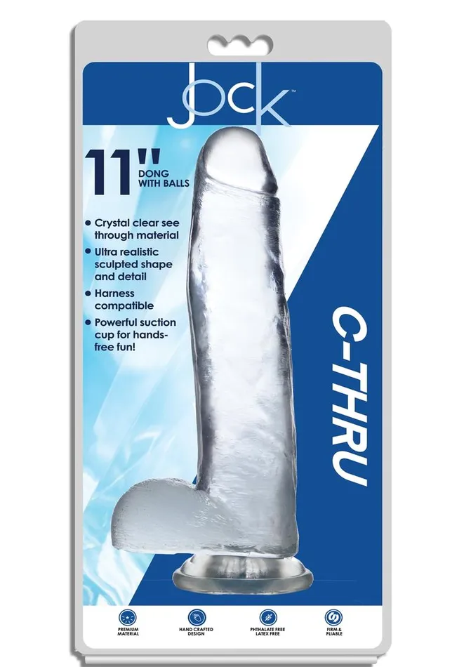 Jock CThru Realistic Dong with Balls Jock Dildos