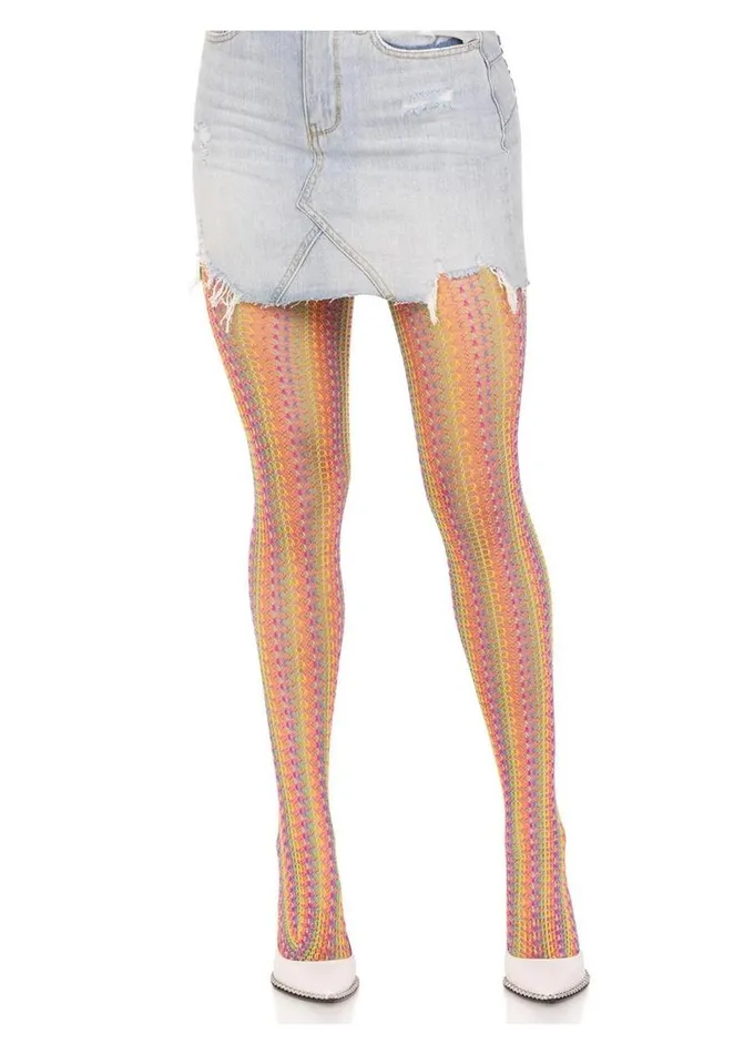 Leg Aventue Rainbow Crochet Net Tights Leg Avenue Anal